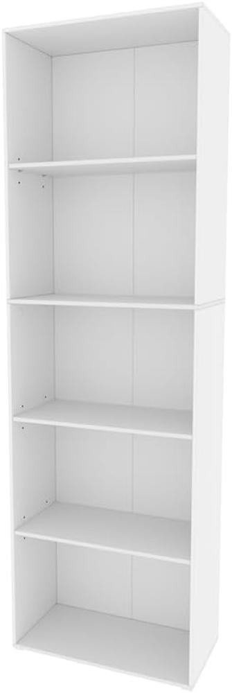 Livinity 'Bob' Bücherregal, 190 x 60 cm, mit 5 Fächern, Weiß Bild 1