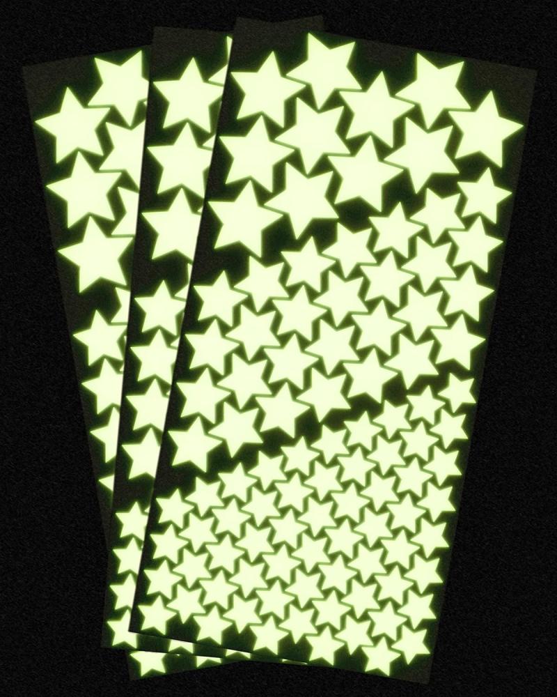 WANDfee Leuchtsterne Kinderzimmer ☆☆ 300 ☆ selbstklebende EXTRASTARK leuchtende Sterne Sternenhimmel Aufkleber Bild 1