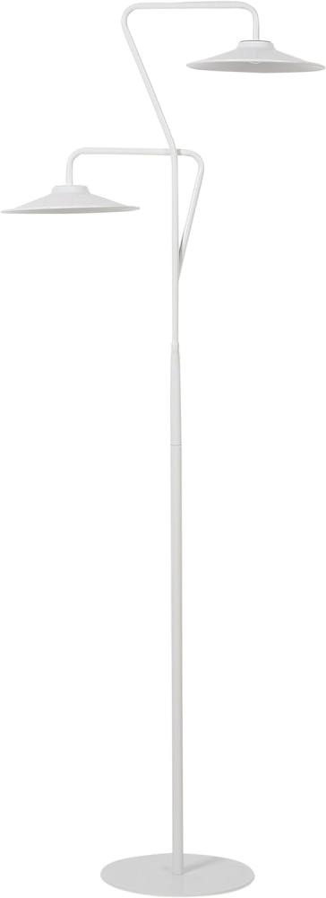 Stehlampe LED Metall weiß 140 cm 2-flammig Kegelform GALETTI Bild 1