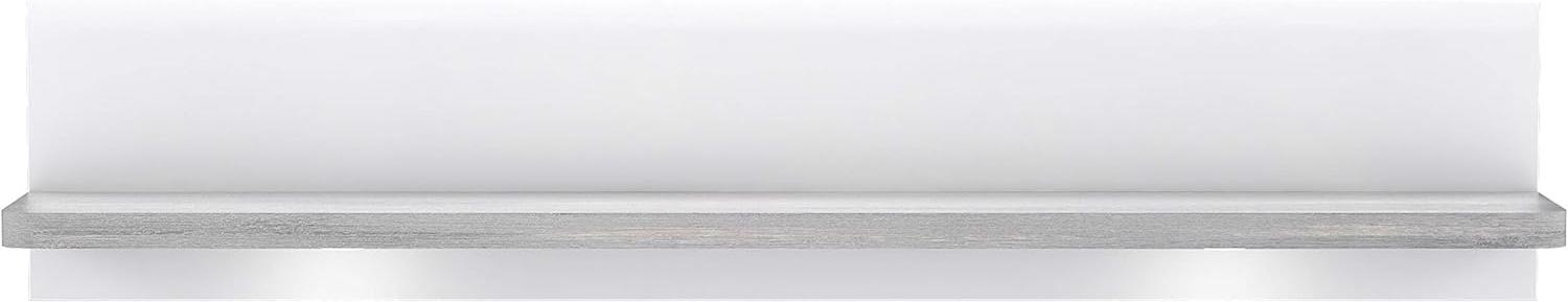 FORTE Attention Wandpaneel mit LED Beleuchtung, Holzwerkstoff, Grau/Weiß, 140 x 29 x 24 cm Bild 1