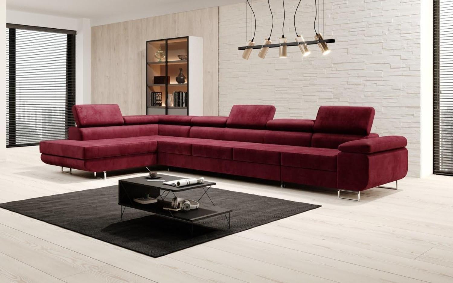 Designer Sofa Maxi mit Schlaf und Klappfunktion Bordeaux Rechts Bild 1