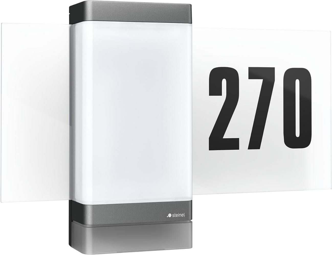 Steinel LED-Außenleuchte L 270 SC digi anthrazit, Bluetooth Mesh, Steinel Connect App, 180°-Bewegungsmelder, mit Hausnummer Bild 1