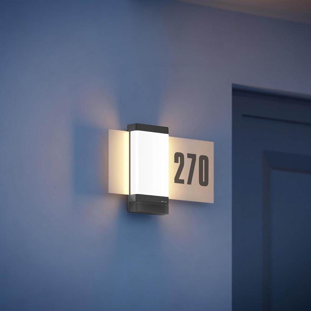 Steinel LED-Außenleuchte L 270 SC digi anthrazit, Bluetooth Mesh, Steinel Connect App, 180°-Bewegungsmelder, mit Hausnummer Bild 1