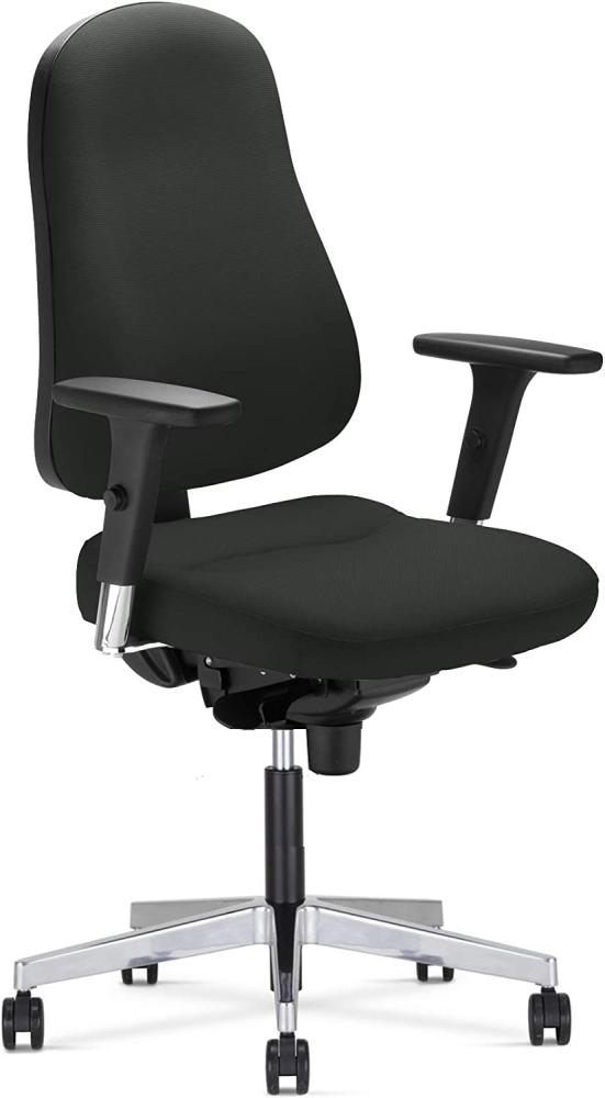 Nowy Style BIZZI FST Stoff schwarz synchronisiert, Basis aus Aluminium poliert, inkl. Sitzhilfe, 70 x 70 x 108 cm Bild 1