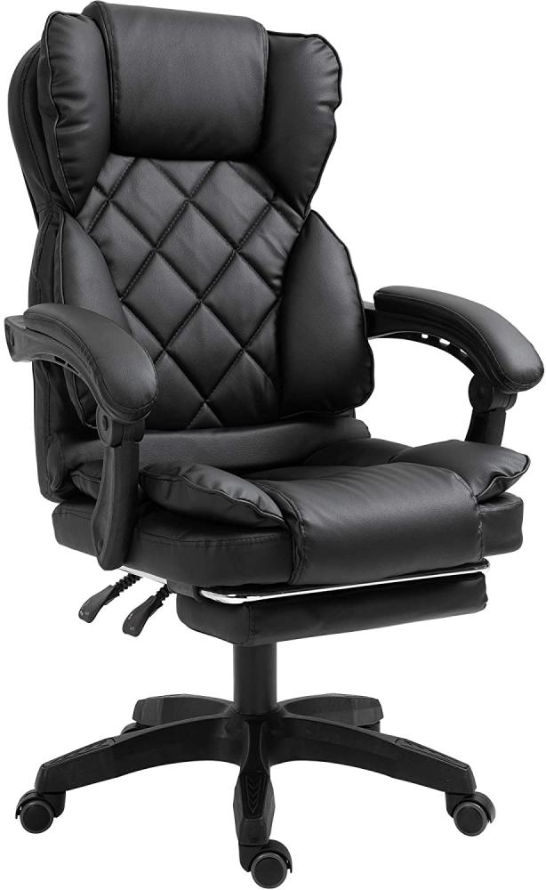 Schreibtischstuhl Design Bürostuhl TV Sessel Chefsessel Relax & Home Office, Farbe:Schwarz Bild 1