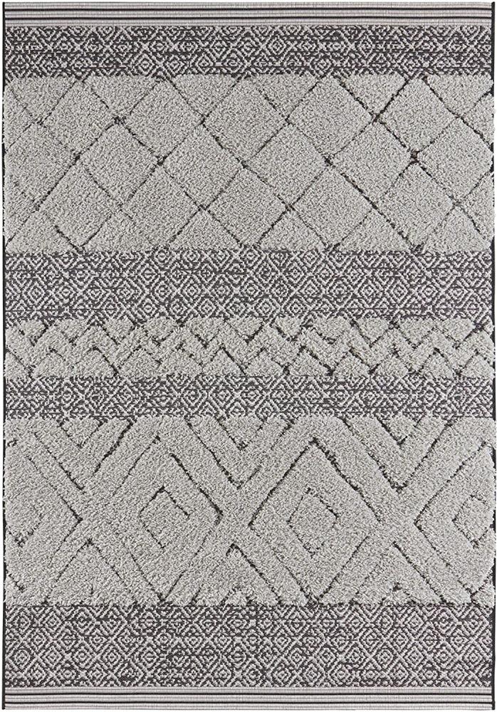 Vintage Teppich Todra Schwarz Grau 120x170 cm Bild 1
