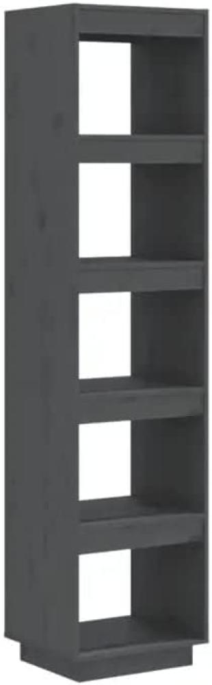 Bücherregal/Raumteiler Grau 40x35x167 cm Massivholz Kiefer Bild 1
