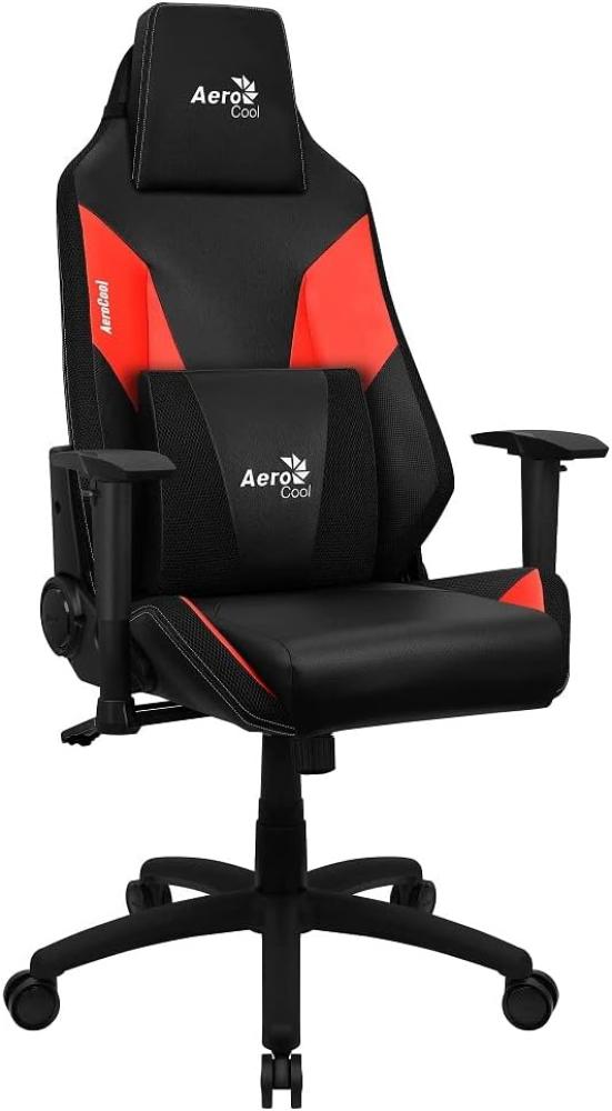 Aerocool ADMIRALBR, Professioneller Gaming Stuhl, Gepolsterte Kissen, Air Tech, Rot Bild 1