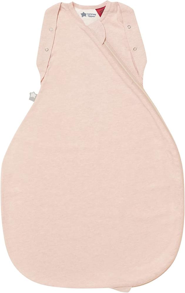 Tommee Tippee Baby Schlafsack für Neugeborene, Der Original Grobag Swaddle Bag, Hüftgesundes Design, Weicher Baumwollreicher Stoff, 3-6m, 2. 5 TOG, Blush Bild 1