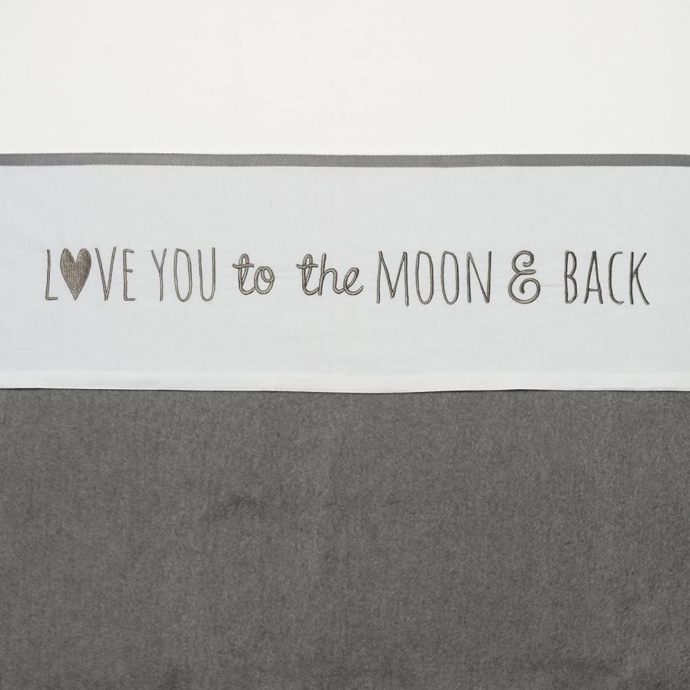 Meyco 'Love you to the moon & back' nBettlaken 75 x 100 cm, grau Bild 1