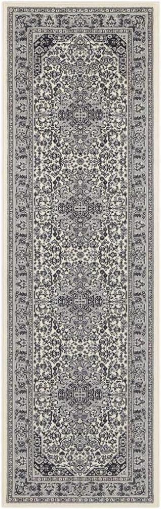 Orientalischer Kurzflor Teppich Skazar Isfahan Creme - 80x250x0,9cm Bild 1
