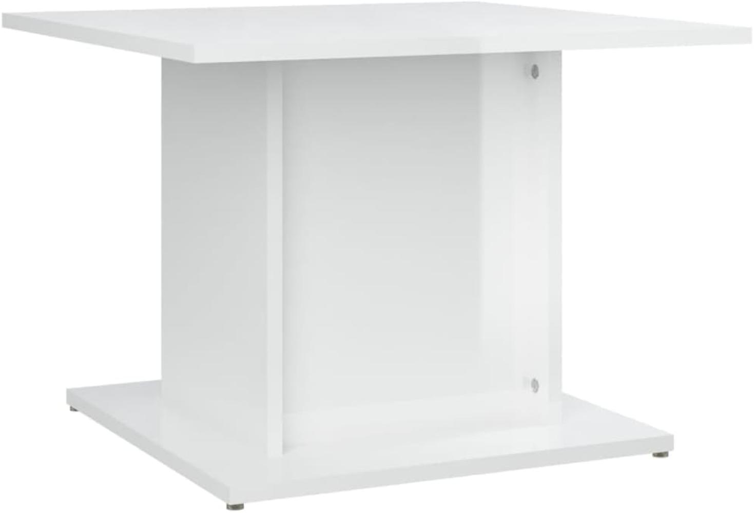 Couchtisch Hochglanz-Weiß 55,5x55,5x40 cm Holzwerkstoff Bild 1