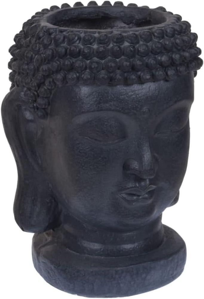 ProGarden Blumentopf Buddha-Figur 25x26x35 cm Anthrazit Bild 1