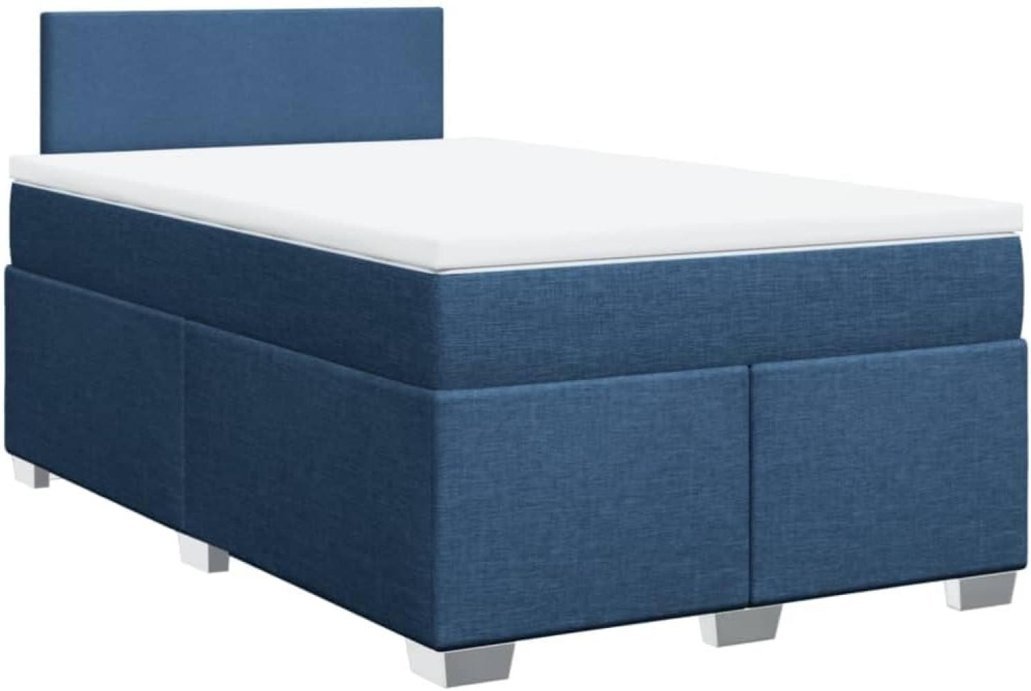 Boxspringbett mit Matratze Blau 120x200 cm Stoff 3288154 Bild 1