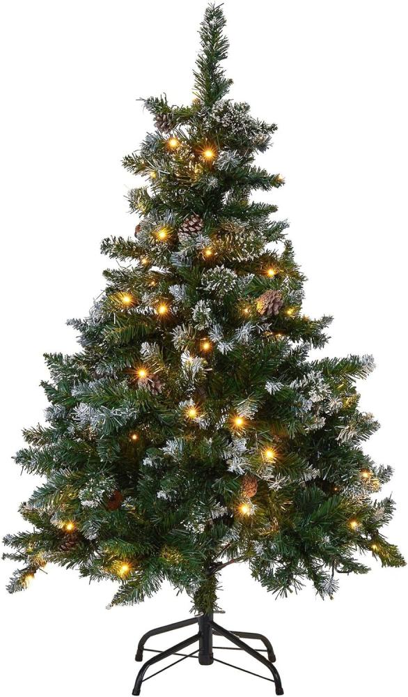 Künstlicher Weihnachtsbaum mit LED Beleuchtung Schnee bestreut 120 cm grün PALOMAR Bild 1