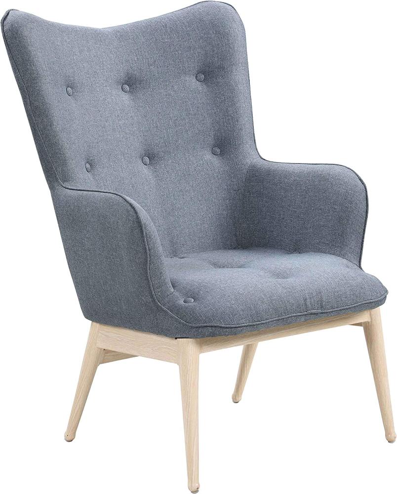 Sit Möbel Sit&Chairs Sessel L = 87 x B = 71 x H = 98 cm Gestell natur, Bezug dunkelgrau Bild 1