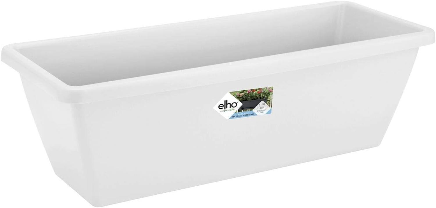 Elho Barcelona Balkonkasten 40 - Übertopf - Weiss - Draußen & Balkon - L 19. 5 x W 39. 5 x H 15. 6 cm Bild 1