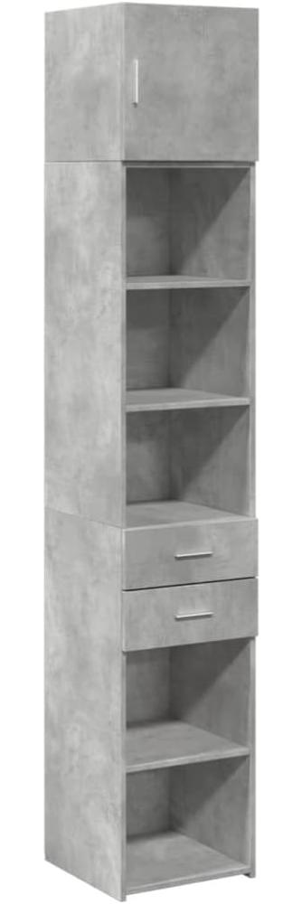 Hochschrank Schmal Betongrau 40x42,5x225 cm Holzwerkstoff 3281276 Bild 1