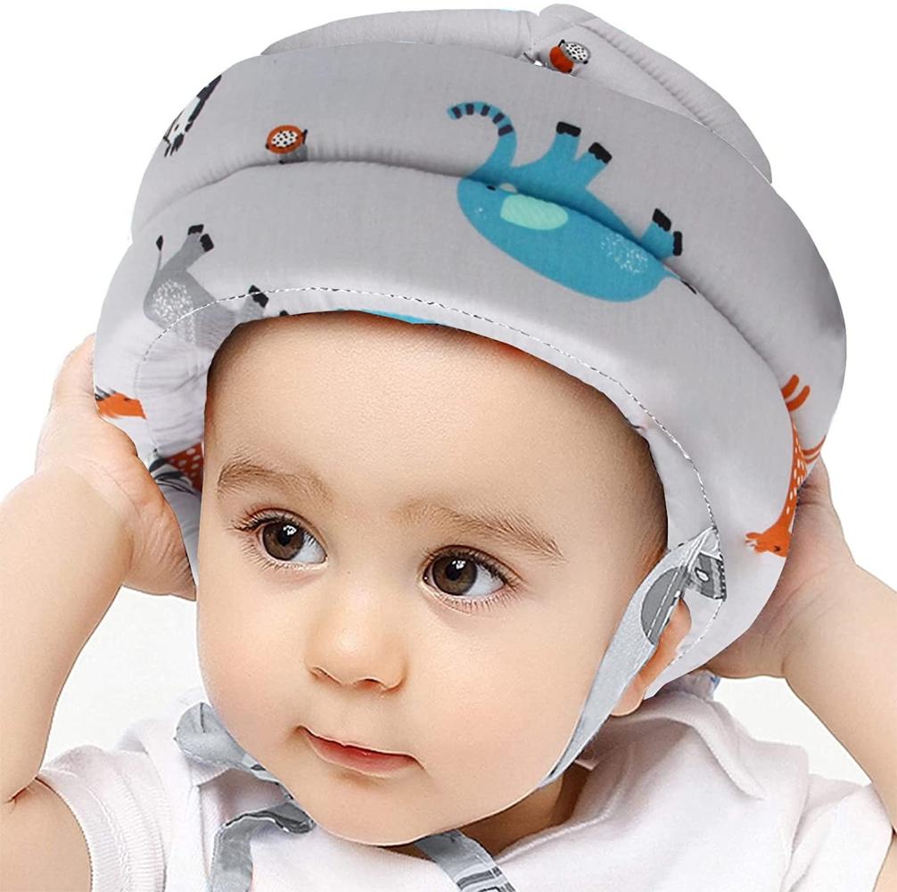 IULONEE Baby Helm Kopfschutz Kleinkind Schutzhut Verstellbarer Sicherheitshelm Kollisionsvermeidung Schutzkappen(Grau) Bild 1