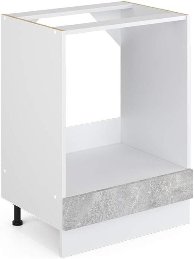 Vicco Küchenschrank R-Line Hängeschrank Unterschrank Küchenzeile Küchenunterschrank Arbeitsplatte, Möbel verfügbar in anthrazit und weiß (Beton mit Arbeitsplatte, Herdumbauschrank 60 cm) Bild 1