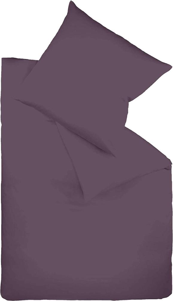 Fleuresse Mako-Satin-Bettwäsche colours lavendel 6062 Größe 135 x 200 cm + 80 x 80 cm Kissenbezug Bild 1