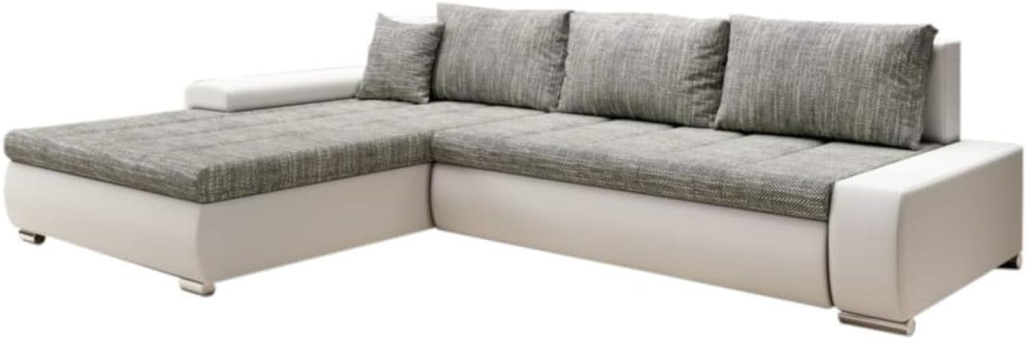 Ecksofa SCANIA, 297x80x214, berlin 01/weiß Eco-Leder, rechts Bild 1