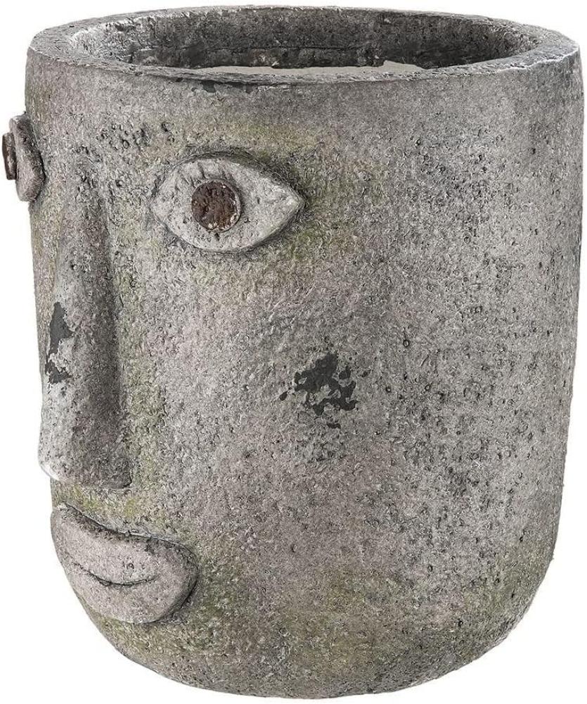 GILDE Übertopf, "Folto", Gesichtsmotiv, Magnesia, braun, grau, , L. 26 cm, B. 26 cm, H. 29 cm 36089 Bild 1