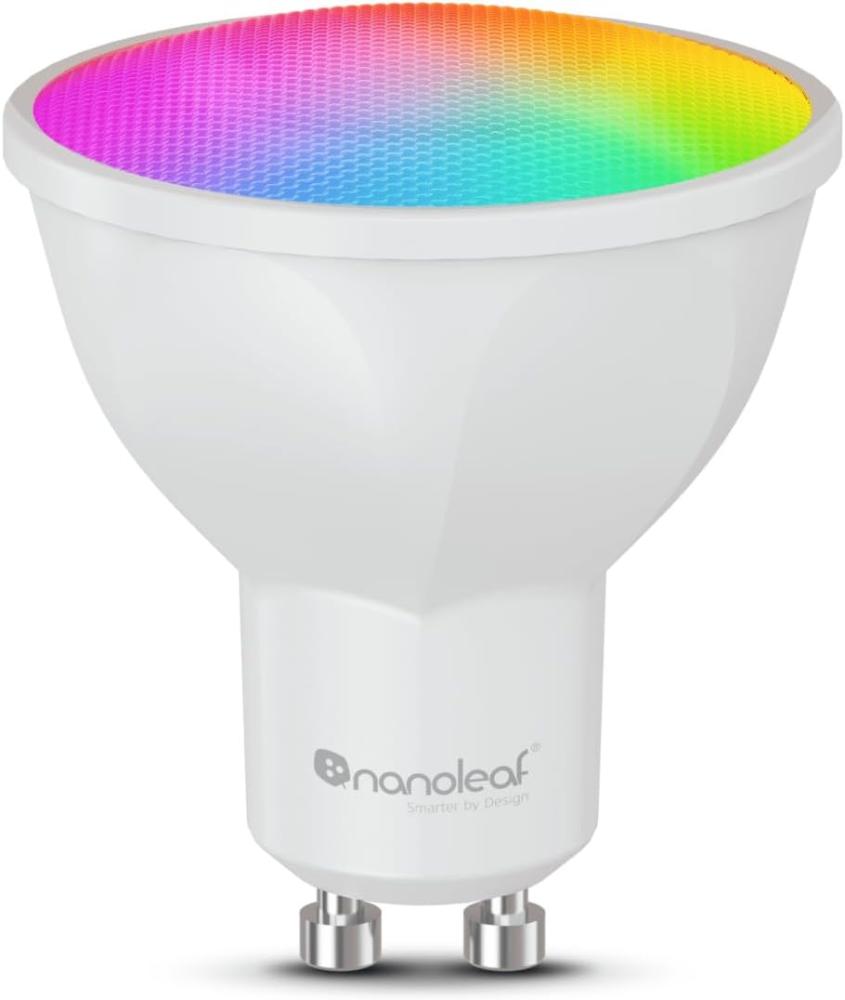 Nanoleaf Matter Essentials Glühbirne, Smarte RGBW GU10 LED Lampe - Matter über Thread, Bluetooth 16 Mio. Farben LED Lampe, Bildschirm Sync, Funktioniert mit Alexa Google Home Apple, Deko und Gaming Bild 1