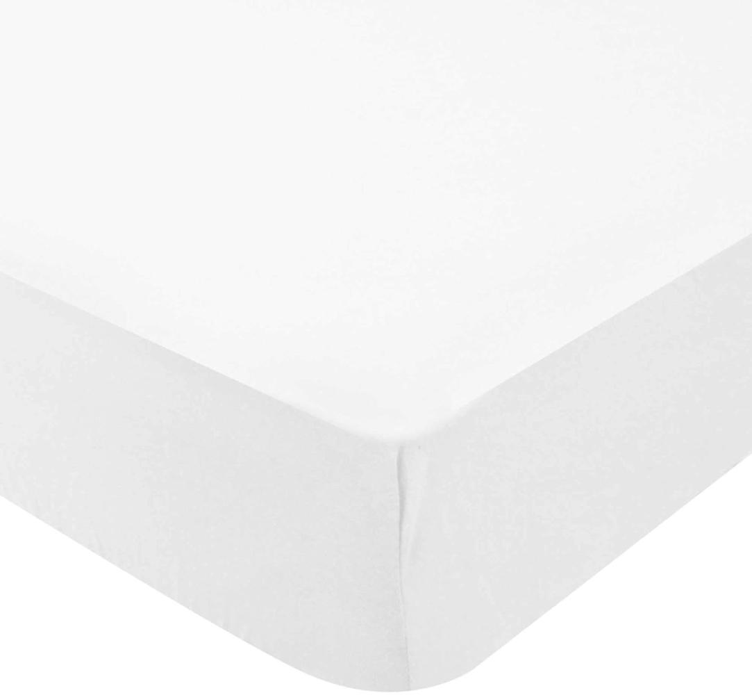Domiva Spannbettlaken, Jersey, 130 g/m², 60 x 120 cm, Weiß Bild 1