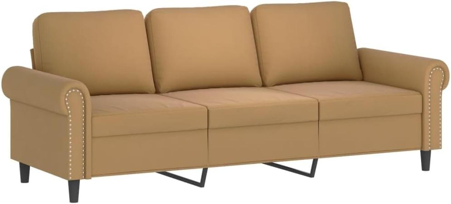 vidaXL 3-Sitzer-Sofa Braun 180 cm Samt Bild 1