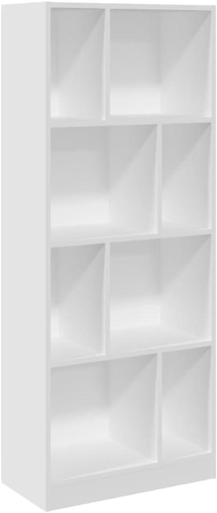 Bücherregal Weiß 57x28,5x141 cm Holzwerkstoff 847996 Bild 1