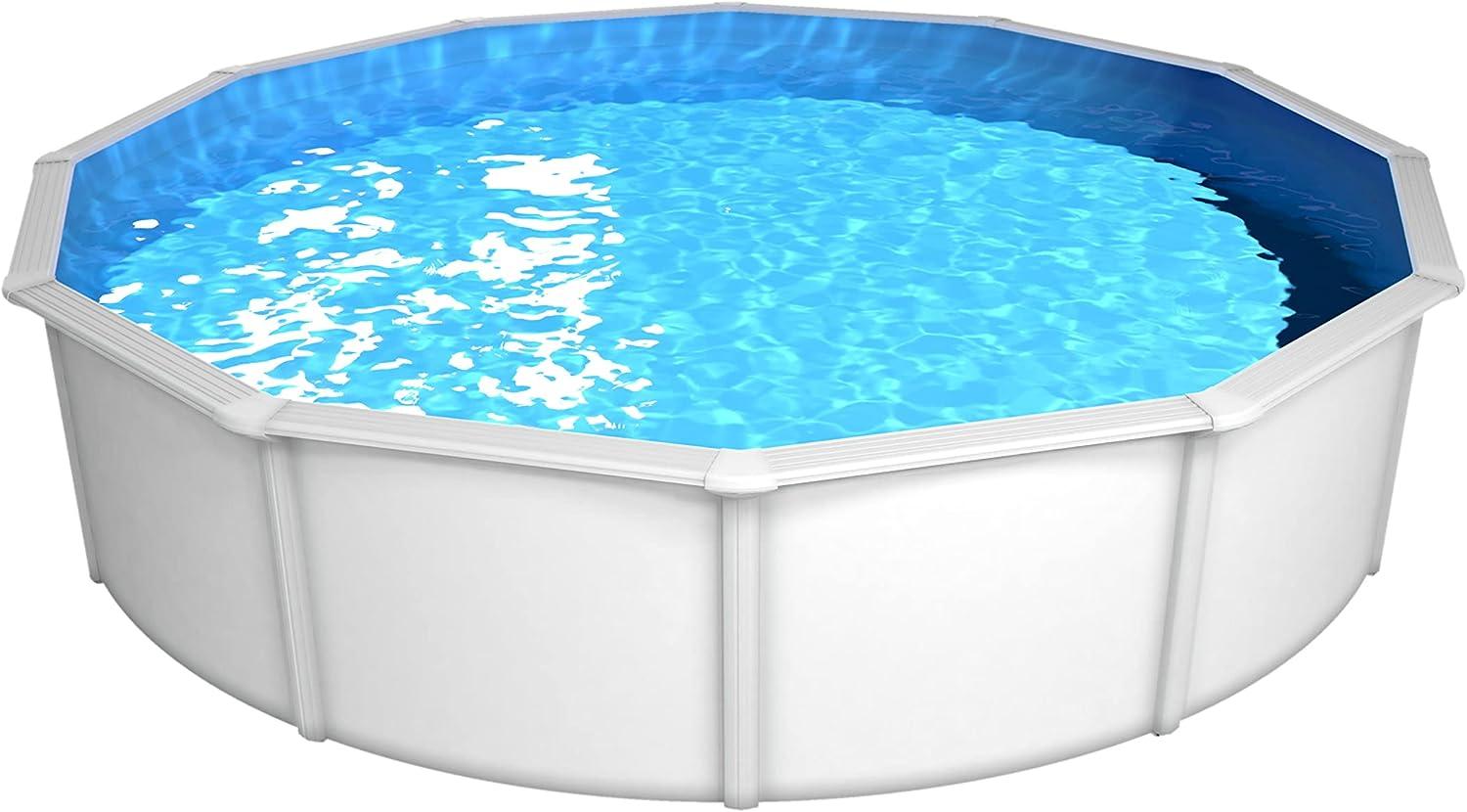Steinbach Stahlwand Swimming Pool Set "Nuovo de Luxe", weiß / blau, Ø 550 x 120 cm Bild 1