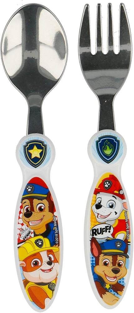 Paw Patrol Besteck-Set Gabel und Löffel mit Chase Marshall und Rubble Bild 1