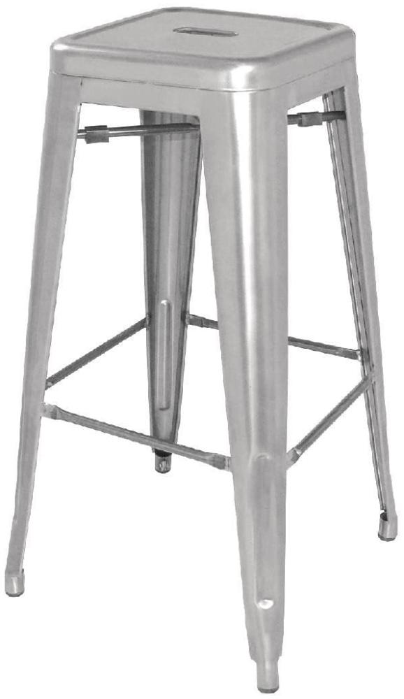 Bolero Bistrobarhocker aus Stahl silber Bild 1
