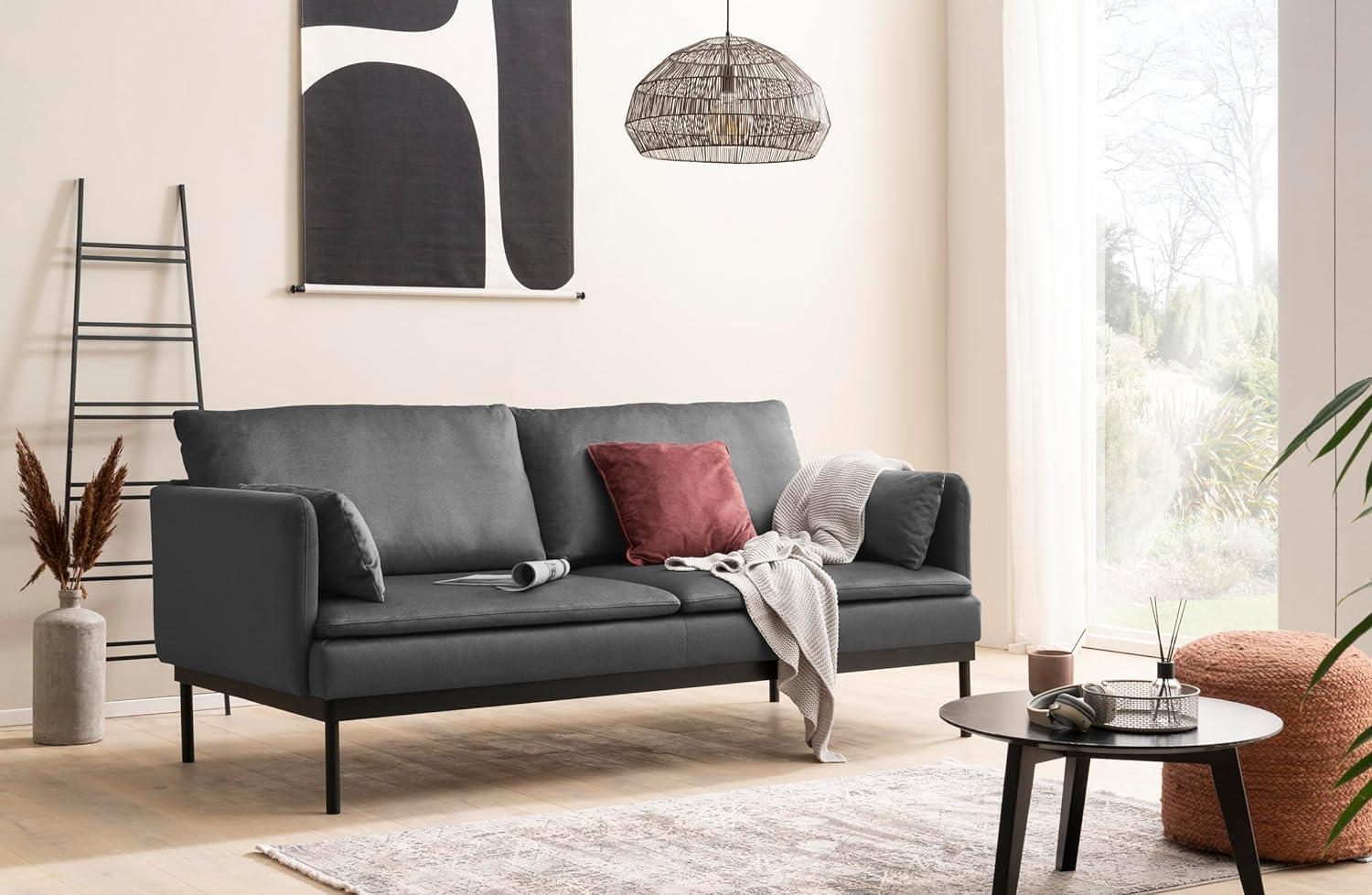 Traumnacht Lyon Sofa 2-Sitzer im modernen Loft Design, grau, produziert nach deutschem Qualitätsstandard, leichter Aufbau Bild 1