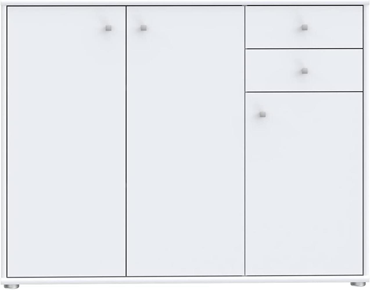'Tempra 2' Kommode, B/H/T ca. 108,8/85,5/34,8 cm, Weiß Bild 1