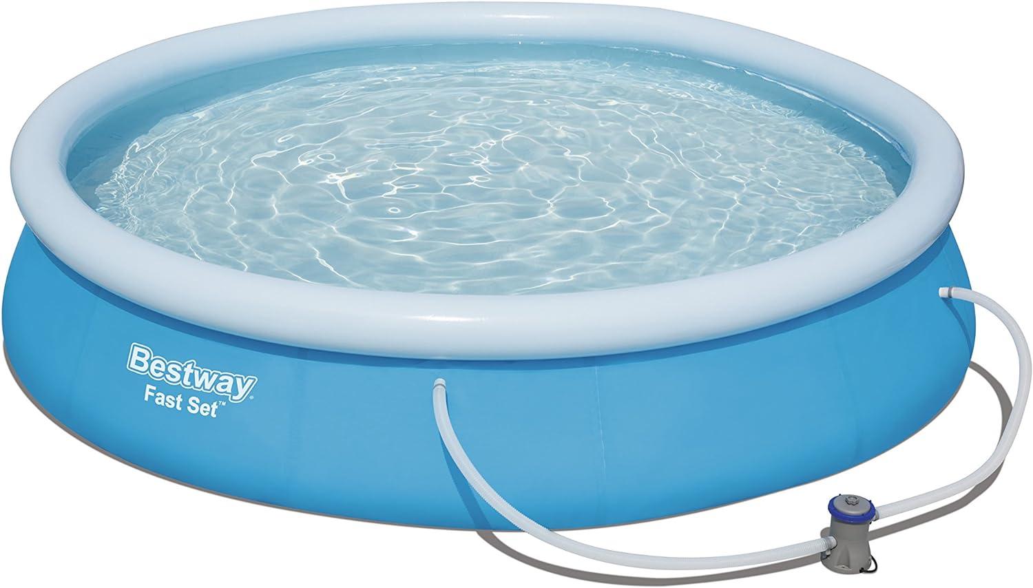 Bestway Set: Quick-Up Pool Fast Set Pool, mit Filterpumpe, ØxH: 366x76 cm blau Bild 1