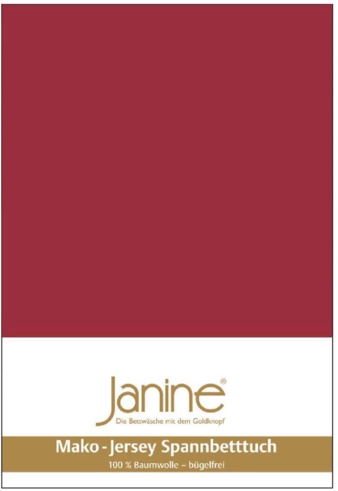 Janine Mako Jersey Spannbetttuch Bettlaken 140-160x200 cm OVP 5007 71 granat Bild 1