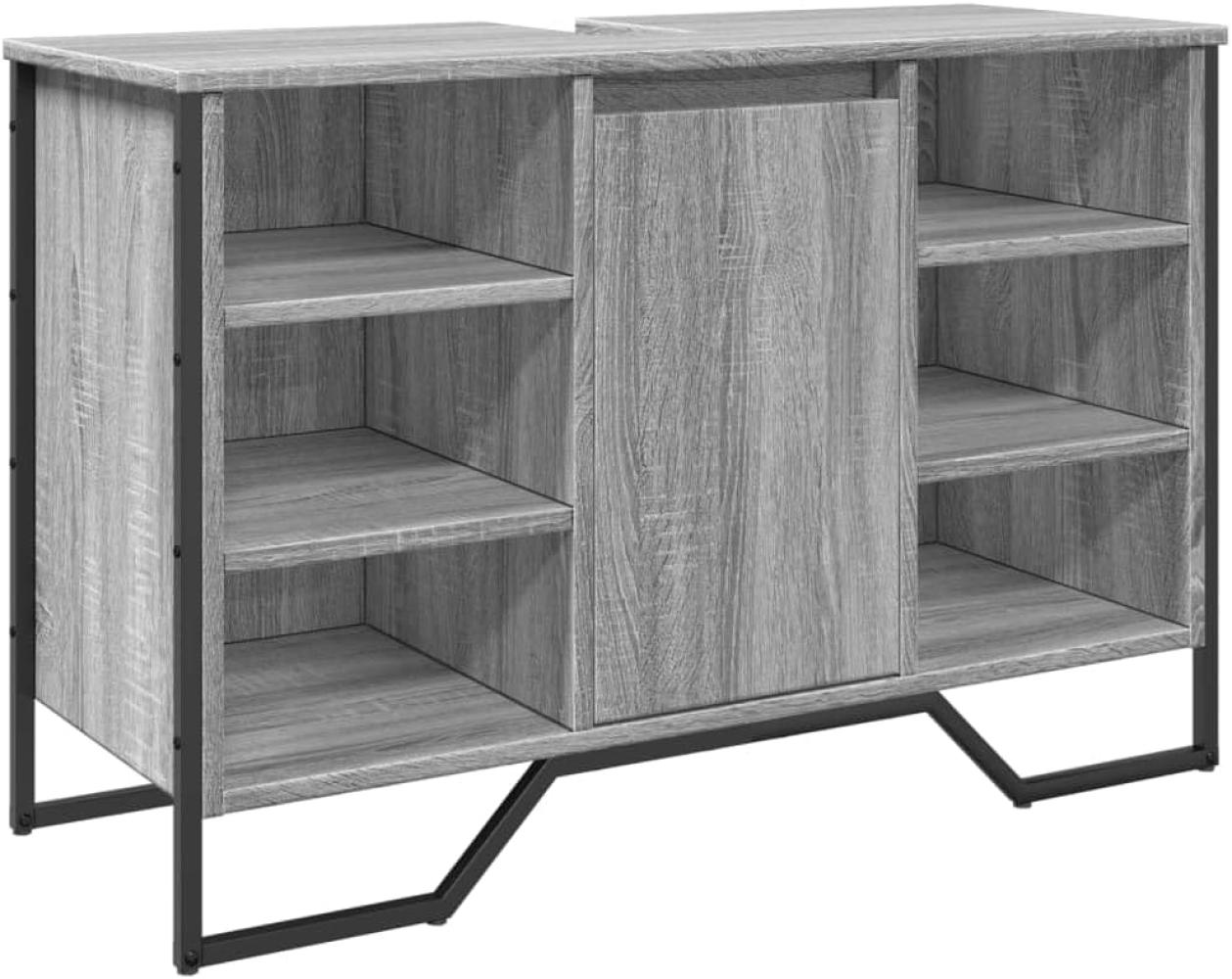 Waschbeckenunterschrank Grau Sonoma 91x35x60 cm Holzwerkstoff 848667 Bild 1