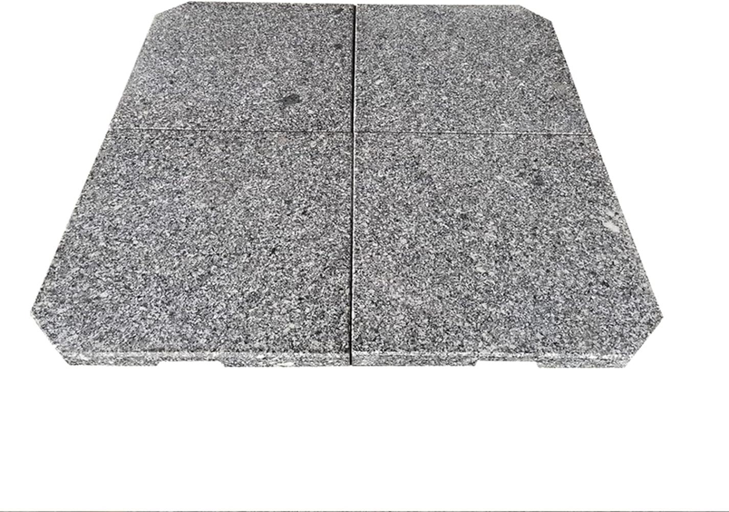 Pure Home & Garden 4er-Set Granitplatten/ Beschwergewicht für Schirmständer, grau, 4x 30 kg Bild 1