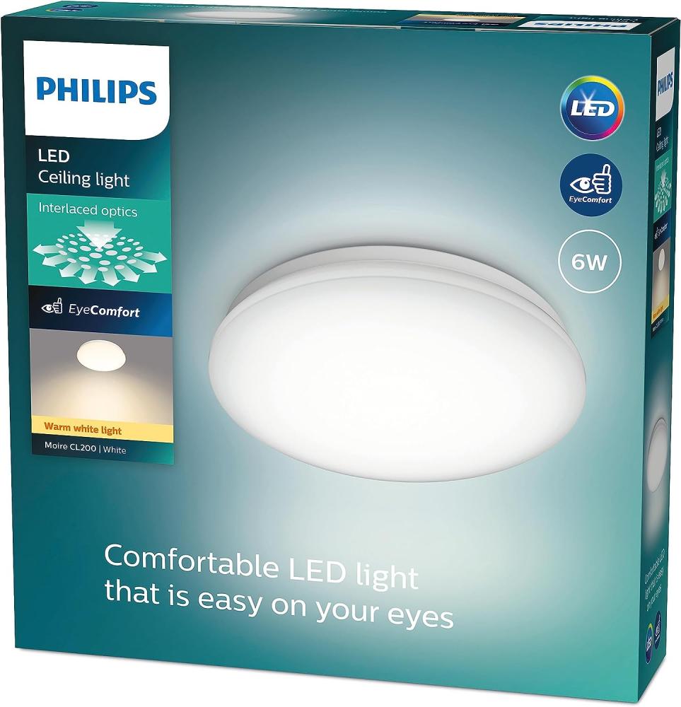 Philips Moire CL200 LED Deckenleuchte weiß 600lm 2700K 22,5cm Bild 1