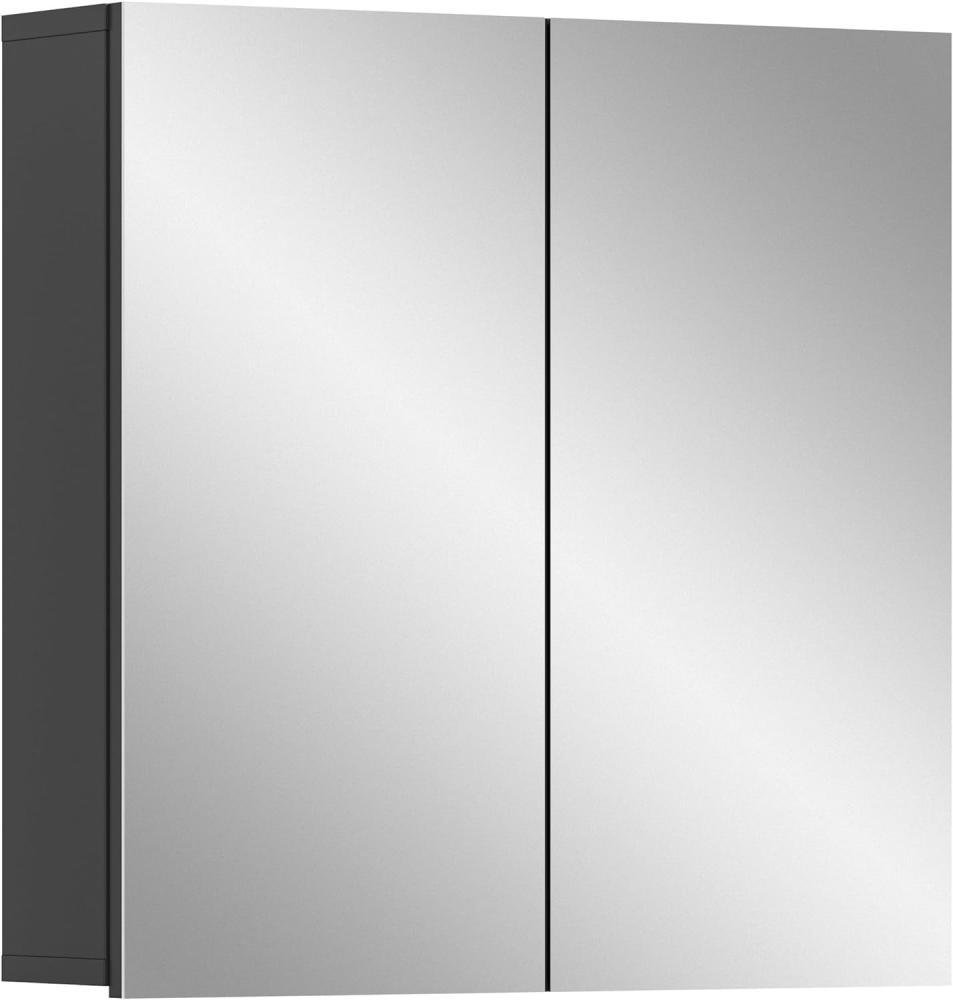 Spiegelschrank Soft - Grau / Grau Hochglanz Bild 1
