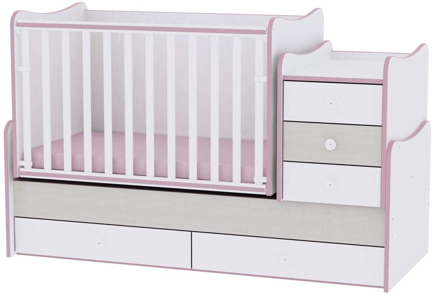 Lorelli 'Maxi Plus New' Babybett mit Schaukelfunktion rosa Bild 1