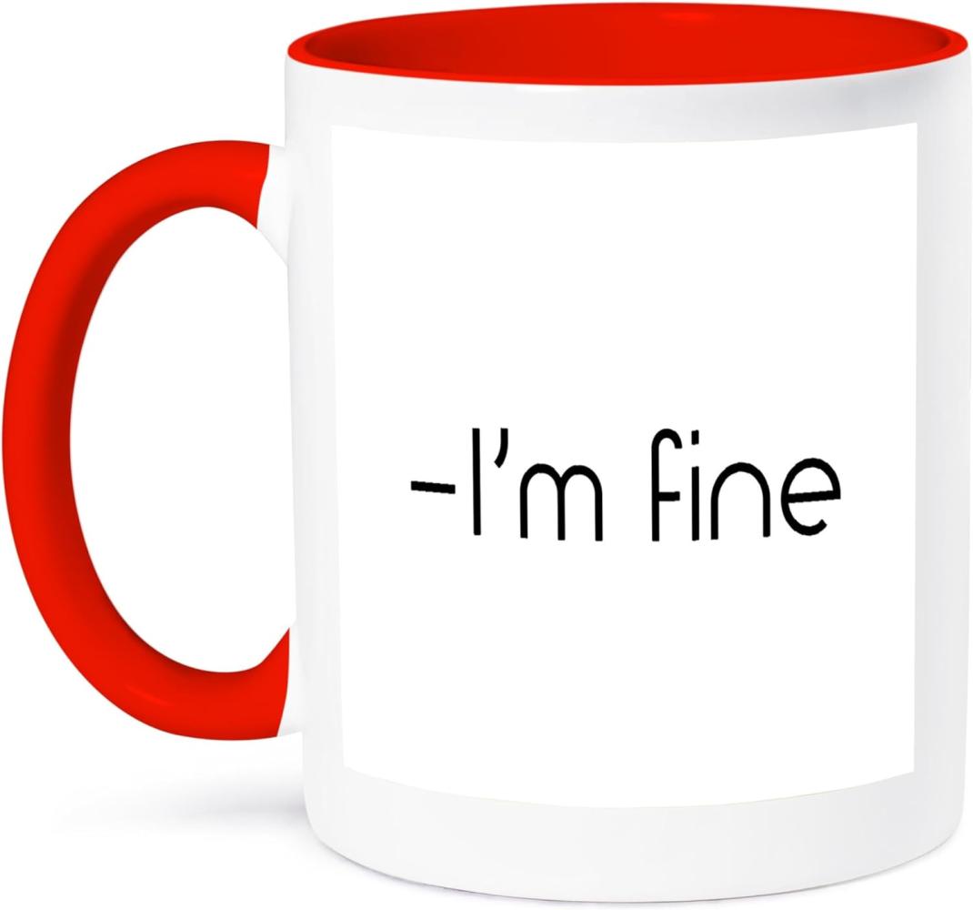 3dRose im fine-Two Ton Tasse, Keramik, rot, 10,2 x 7,62 x 9,52 cm Bild 1