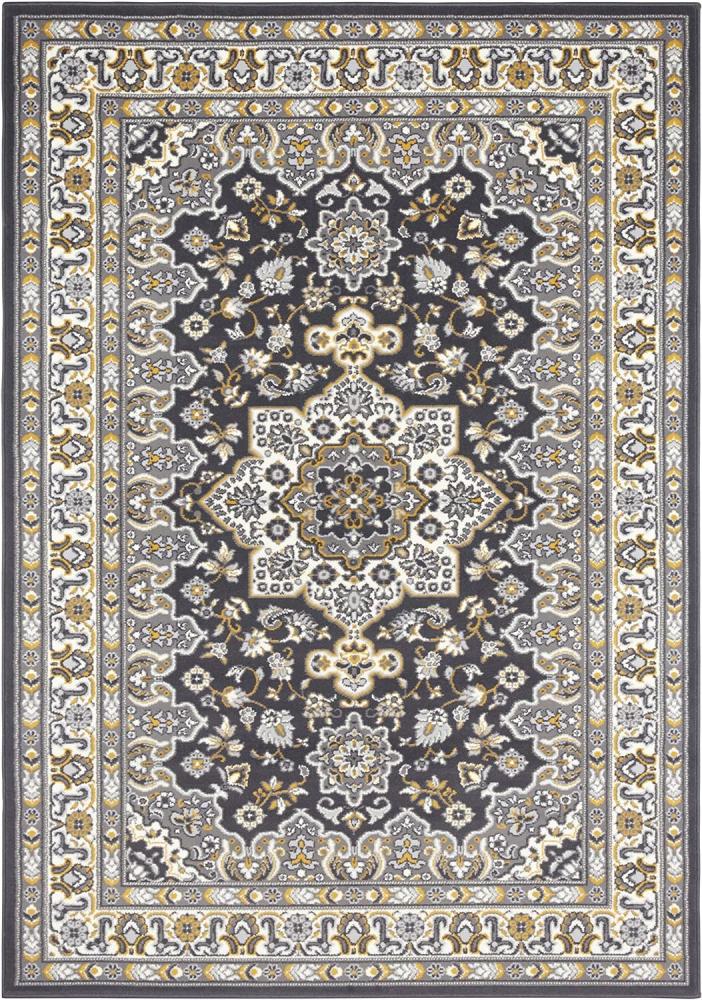 Orientalischer Kurzflor Teppich Parun Täbriz Dunkelgrau - 80x150x0,9cm Bild 1