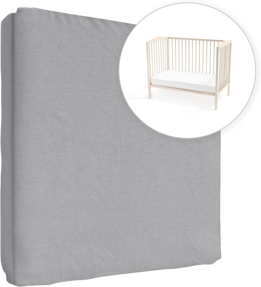 Jersey 100% Baumwolle Spannbettlaken für 160 x 70 cm Kleinkind Junior Bett Matratze (Grau) Bild 1