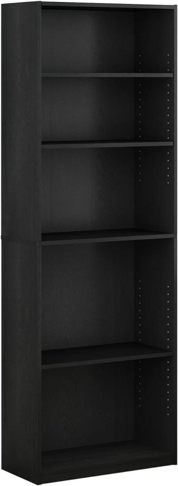Furinno JAYA Einfaches Bücherregal, holz, schwarz, 24. 13 x 24. 13 x 180. 85 cm Bild 1