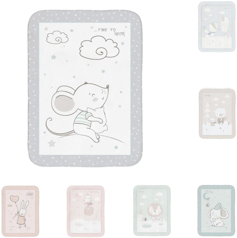 Kikkaboo Babydecke Super Soft 110 x 140 cm kuschelige Babydecke aus Fleece grau Bild 1