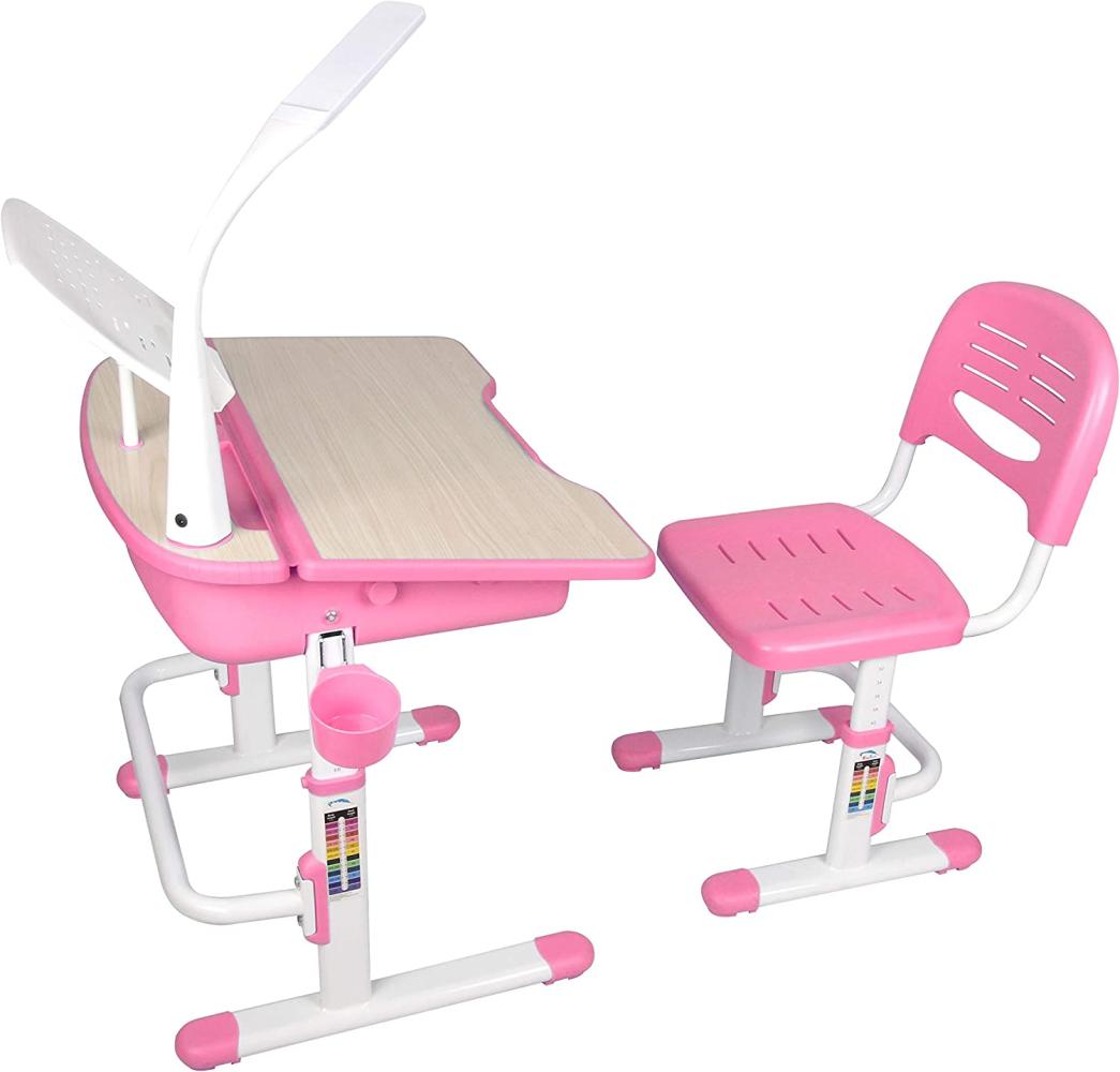 Vipack 'Comfortline' Kinderschreibtisch 301 rosa/weiß, inkl. Stuhl Bild 1