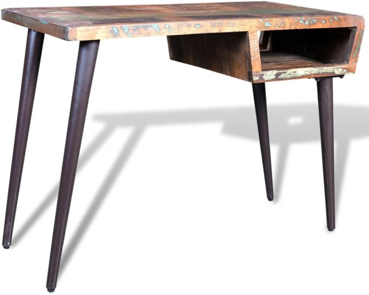 Tisch mit Eisenbeinen, Altholz, 80 x 50 x 110 cm Bild 1